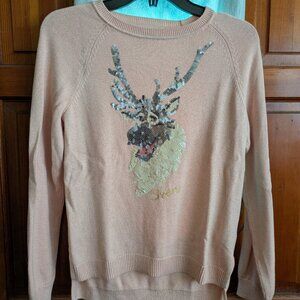 EUC Disney Gap Girls pink sweater sequin Sven - Frozen